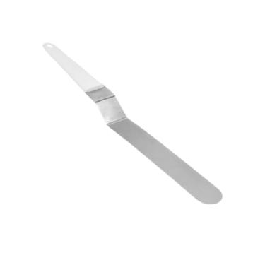 Imagem de Espátula para Confeitaria com Cabo Curvo em Aço Inox, 38cm, para Decoração de Bolos