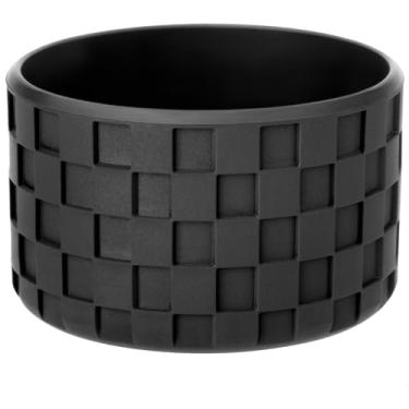 Imagem de Capa de copo de silicone antiderrapante - Protetor inferior de várias marcas para Stanley/Hydro Flask (340-1,134 g), padrão xadrez, diâmetro de 7,2 a 7,5 cm (preto)