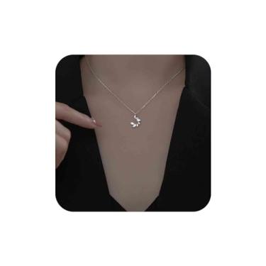 Imagem de Aneneiceera Colar gargantilha vintage com strass, folha de cristal, pingente de folha de cristal, colar de folhas em zircônia cúbica meia lua, corrente para mulheres, Zinco, Sem Pedra Preciosa
