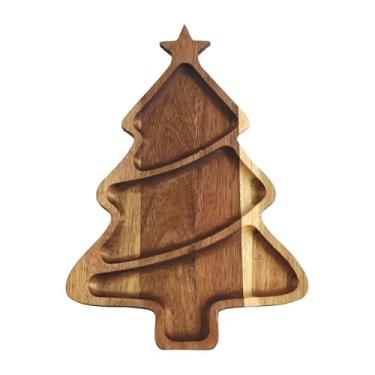 Imagem de DimyFew Bandeja em formato de árvore de Natal, bandeja de servir, decoração de Natal, prato de sobremesa, travessa para festa de fim de ano em hotel, peça