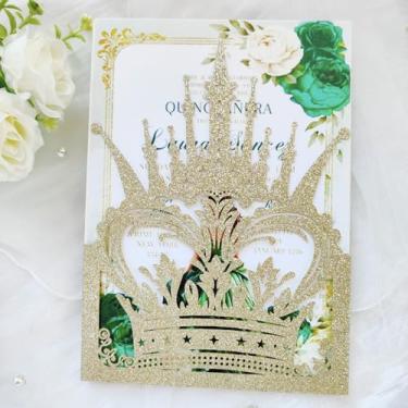 Imagem de JOACHUUY 20 conjuntos de envelopes de bolso para cartão de convite de casamento, convites de aniversário de bebê, convites de quinze anos, convites de 16 doces, chá de panela, chá de bebê, convites de