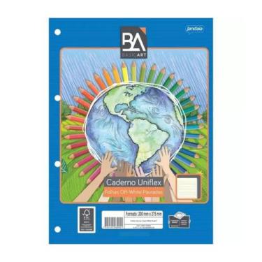 Imagem de Bloco para Fichário Universitário Uniflex Off White 80 Folhas 200x275m