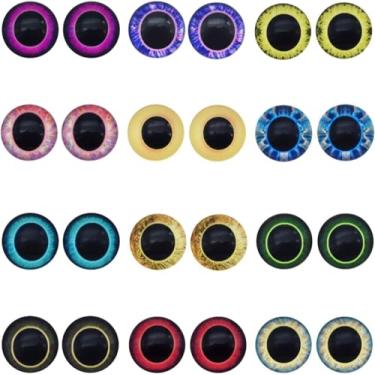 Imagem de Julie Wang 100 peças 6 mm animais olhos flatback vidro cabochão para arte esculturas adereços máscaras fursuits taxidermia joias fazendo cerca de 0,6 cm