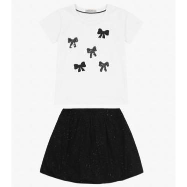 Imagem de Conjunto Blusa com Saia em cotton leve Trick Nick Branco, 4, Branco