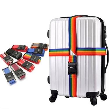 Imagem de 2 Unidades Cinta Mala Viagem Com Segredo Código Ajustável Proteção Bagagem Resistente