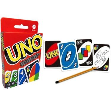 Imagem de Jogo De Baralho Uno Mattel Original com 3 Cartas Para Personalizar Jog