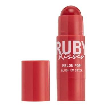 Imagem de Blush em stick melon pop coral ruby kisses mbs02b