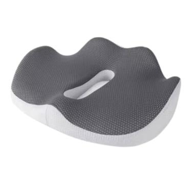 Imagem de Almofada ergonômica de assento para cadeira de escritório – Almofada de cóccix de espuma viscoelástica para cóccix, ciática e alívio de dores nas costas – Capa lavável respirável, base antiderrapante