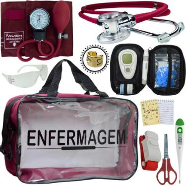 Imagem de Kit Enfermagem + Aparelho Medidor Glicose Completo Premium - Love Saud