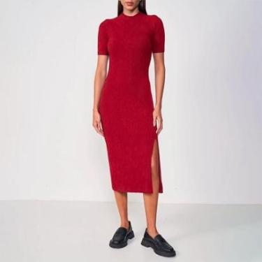 Imagem de Vestido Mid Colcci Canelada Cut Feminino-Feminino