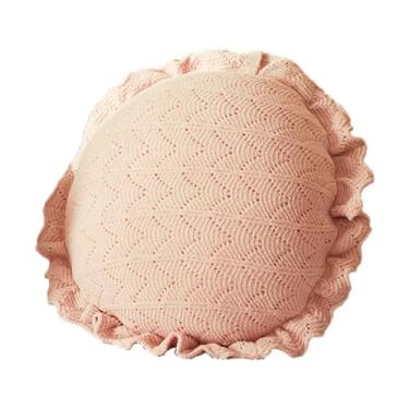 Imagem de Wswqop Almofada Decorativa Redonda, Almofada Tatami de 19 ", Almofada para Cadeira, Sofá, Escritório, Quarto, Sala de Jantar, Sala de Estar, Rosa