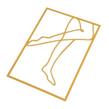 Imagem de Decoração de Arte de Parede de Metal Arte Feminina Decoração de Parede Minimalista Moderna Arte de Ferro Inovadora Linha de Metal Decoração de Arte de Parede para Sala de Estar