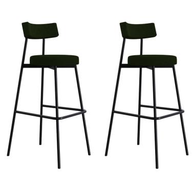 Imagem de Banqueta Alta Stout Ae: 100 / Aa: 75cm C/02 Un. Bqst7510.2 Etnico Verde Selva Etnico Verde Selva