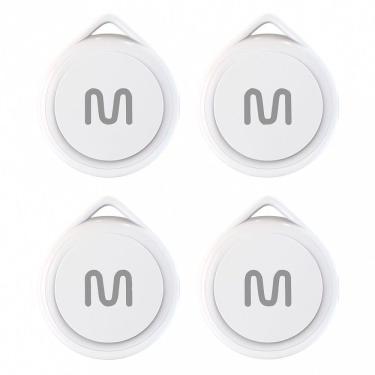 Imagem de Kit 4 Rastreadores Bluetooth Multi MTag Branco - TAG01K2