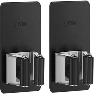 Imagem de Suporte de esfregão 2 unidades de suporte de vassoura de parede inoxidável 304 para armazenamento de garagem, ferramenta de aço, organizador de ferramentas de cozinha e jardim