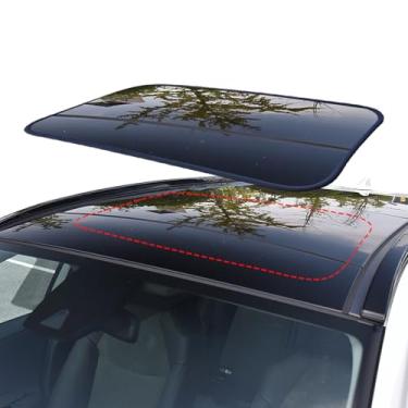 Imagem de SUNJIKA Adesivo de teto solar de simulação, decalque panorâmico de vinil para teto solar, película protetora de janela, estilo de carro, decoração externa universal para carro (40 x 80 cm)