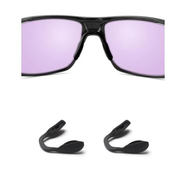 Imagem de Handwith 2 pares de protetores de nariz de silicone macio para óculos de sol Oakley Split Shot/Split Time/Crossrange, push-in antiderrapante, ajuste confortável, kit de reposição para óculos de nariz