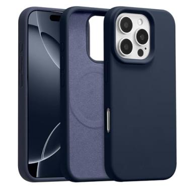 Imagem de UCASONG Capa magnética para iPhone 16E de 6,1 polegadas, capa de silicone líquido premium, [compatível com Magsafe] [forro de microfibra macio antiarranhões], capa de telefone fina e à prova de choque