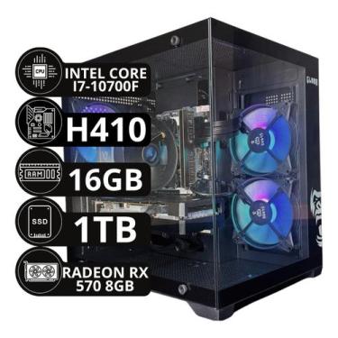 Imagem de Cpu Pc Gamer Intel Core I710700f 16gb Ddr4 Nvme 1tb Rx 570 8Gb - Optio