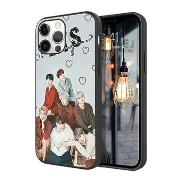 Imagem de WWDIYHOUSE Capa compatível com iPhone 15 Pro, capa à prova de choque de TPU macio com design exclusivo legal para homens/mulheres/meninas/meninos (Fashion-BTS-8)