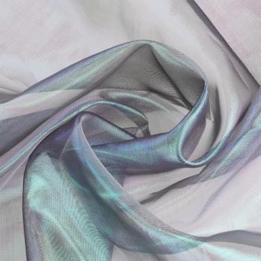 Imagem de MAYJOYDIY Tecido de organza de 5 metros, 150 cm de largura, tecido a laser de poliéster turquesa médio para artesanato faça você mesmo, decoração de festa de casamento, fantasia de fada, voile e