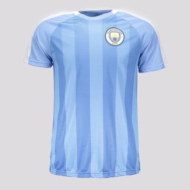 Imagem de Camisa Manchester City Stripes Azul Celeste-Masculino