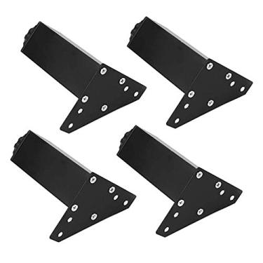 Imagem de 4 peças de armários pernas de móveis ajustáveis pernas de móveis de metal pés de liga de alumínio pés de substituição de móveis pernas quadradas pernas de sofá pernas de mesa de cama elevadores de