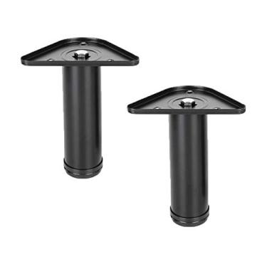 Imagem de ZJYWMM 2 peças de suporte de pés de mesa acessórios de móveis ajustáveis pernas de mesa pernas de móveis mesas de jantar pés de barra de metal pernas de mesa pés de suporte, pernas de substituição de