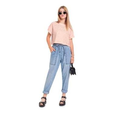 Imagem de Calça Mom Jeans Juvenil Gloss-Feminino