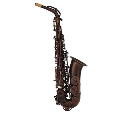 Imagem de Saxofone Straight High Grade Profissional Cor Café Alto Saxofone