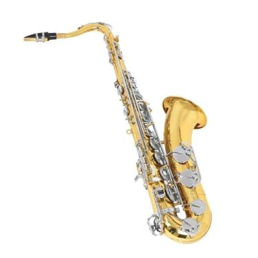 Imagem de Instrumento de saxofone saxofone tenor tom bb profissional latão saxfone instrumento de sopro de madeira com suporte de capa acessórios de palheta