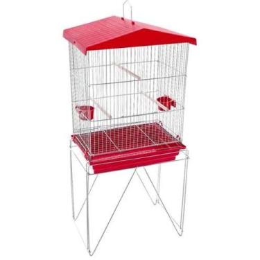 Imagem de Viveiro Calopsita Canário Pássaros Semelhantes Gaiola Dobrável Zincado