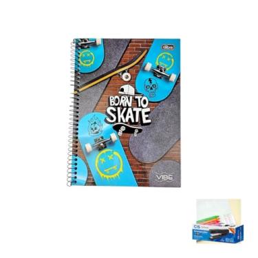 Imagem de Kit Caderno Universitário Capa Dura Tilibra 20 Matérias 320 Folhas + Caneta Esferográfica 0.7mm com 24 Unidades + Grampeador Metallic C-15