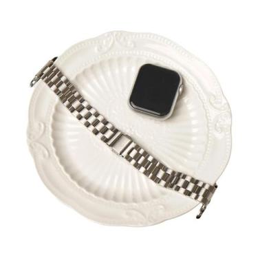 Imagem de Pulseira De Aço Inoxidável Com Fivela Fina Para Apple Watch Série 8 7 