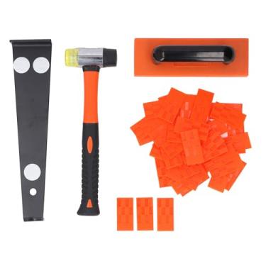 Imagem de FTVOGUE Kit de Instalação de Piso de Madeira Laminado 43 Unidades Com Martelo de Dupla Face e 40 Espaçadores, Ferramentas de Piso de Madeira para Uso Doméstico Profissional LVP LVT, Inclui Barra de