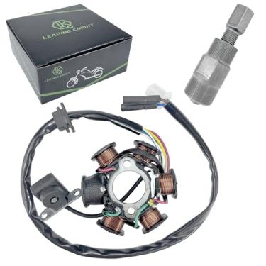 Imagem de Bobina de estator CA de 6 polos 5 fios com extrator de volante magnético para GY6 125cc 150cc Scooter ATV Go Kart TAOTAO Dune Buggy