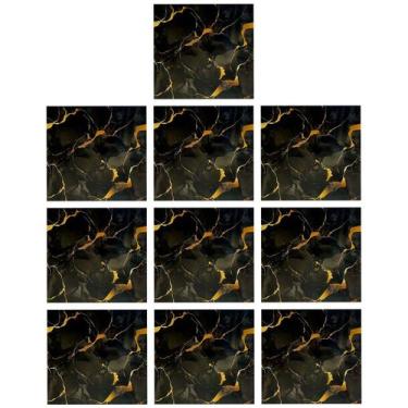 Imagem de Placa Adesiva Marmore 3D Kit 10 uni Obra Reforma Escritorio Casa Cozin