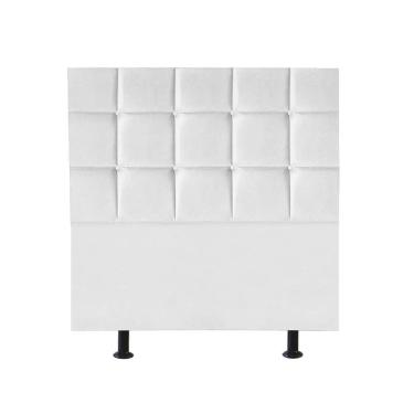 Imagem de Cabeceira Estofada Cama Box Solteiro 100cm Espanha Corino Branco- Mabe Magazine