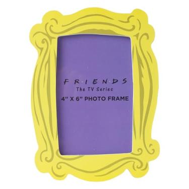 Imagem de Silver Buffalo Porta-retrato com moldura amarela Friends, 10 x 15 cm