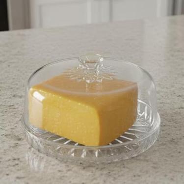 Imagem de Queijeira Pequena de Acrílico Transparente com Tampa - Porta Queijos Plasútil