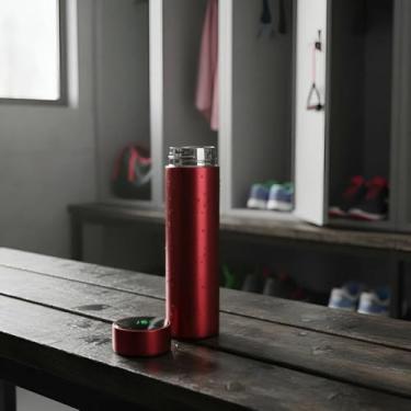 Imagem de Garrafa Térmica Isotérmica de Aço Inox com Visor de Temperatura Touch Screen, Azul e Vermelho - 500 ML (Vermelho)