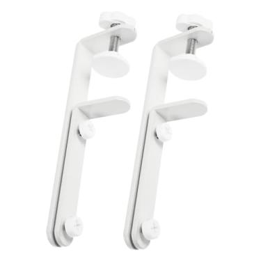 Imagem de DOITOOL 2 peças de suporte de mesa de suporte de mesa branco conector sem broca suporte de placa de pegboard para acessórios de exibição