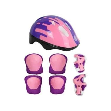 Imagem de Patins Infantil com Kit de Proteção - Violeta - UNITOYS