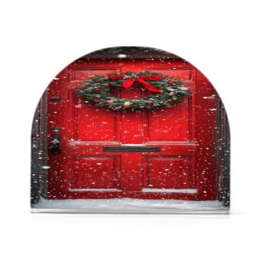 Imagem de xigua Porta vermelha festiva guirlanda de Natal porta-guardanapos para mesas – Porta-guardanapos para cozinha, porta-guardanapos de mesa, porta-guardanapos de coquetel, porta-guardanapos de papel287