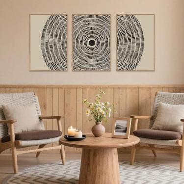 Imagem de SIWECUS Large Jesus Feeds the 5000 Wall Art Set of 3, Five Loaves and Two Fish Framed Canvas Art Prints, Modern Christian Art Painting, Abstract Jesus Home Decor for Living Room, Room-60 x 91 cm