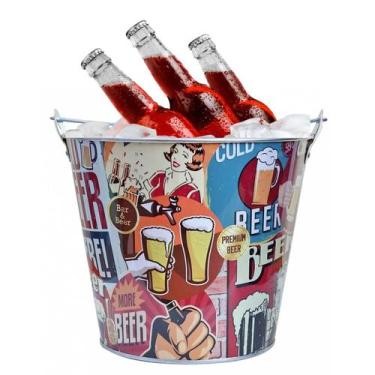 Imagem de Balde De Gelo Para Bebidas Cooler Com Alça 7,6L Com Abridor - Casita