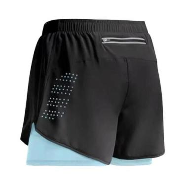 Imagem de Shorts Esportivos Masculinos 2 Em 1 Para Verão, Academia, Treinamento,