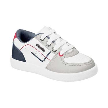 Imagem de Sapatênis Infantil Joy Carinho Branco Marinho Camin 2590-530-Masculino