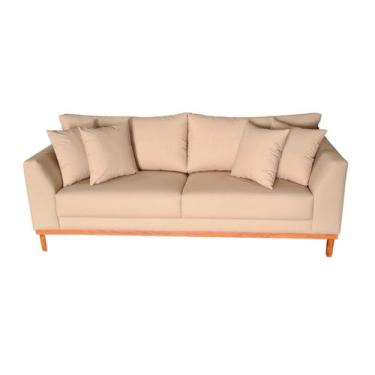 Imagem de Sofá  Pierri Tecido Acquablock Pé Base Madeira  210cm - 4R Estofados, 