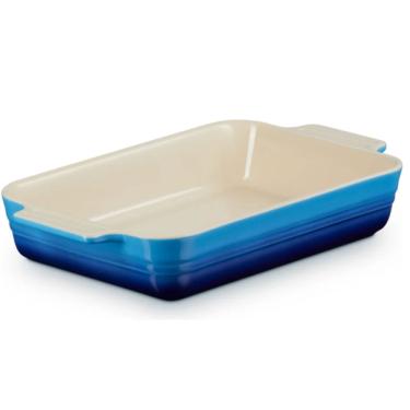 Imagem de Travessa Retangular Classic 25 cm Azul Azure Le Creuset